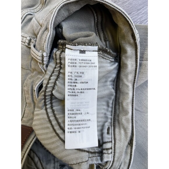 Abercrombie Fitch Skinny Women’s Strech Distressed Jeans Size 28 Light Green - Picture 6 of 10